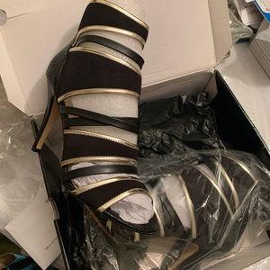 Black and Gold heels